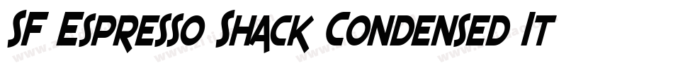 SF Espresso Shack Condensed Italic字体转换